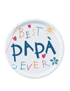 Piatti Dessert Di Carta Auguri Papà 18cm 6pz