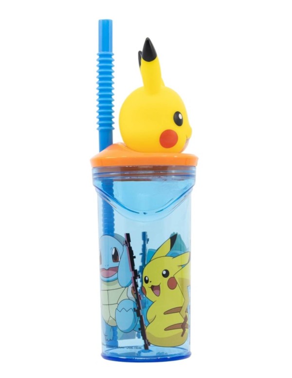 Pikachu 3D Tumbler With Straw 360ml Pikachu 3D Tumbler With Straw 360ml