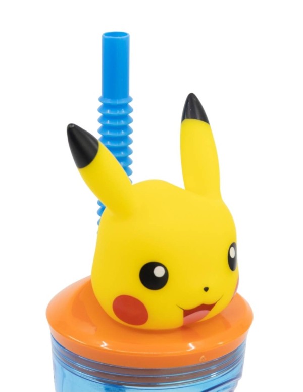 Pikachu 3D Tumbler With Straw 360ml Pikachu 3D Tumbler With Straw 360ml