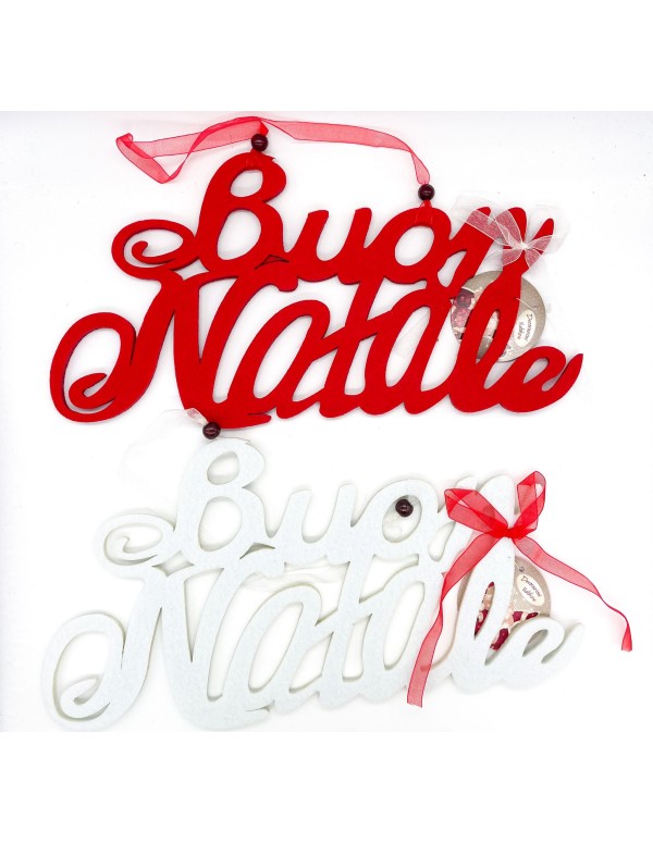 Fuoriporta In Feltro Scritta Buon Natale
