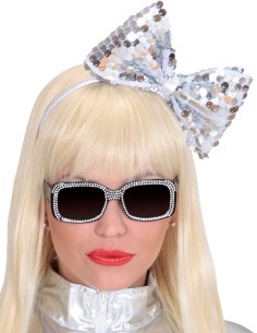 Bow Tie In Silver Sequins 2