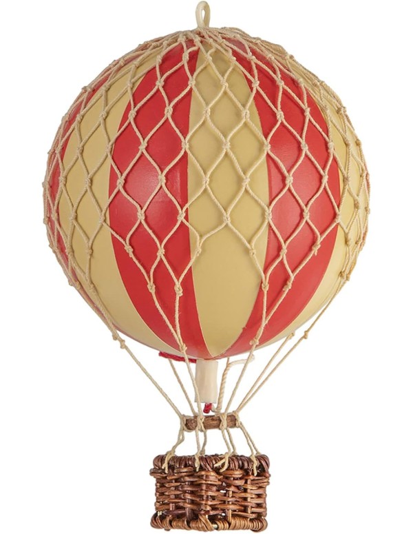 True Red Hot Air Balloon Bedroom Accessory 13cm