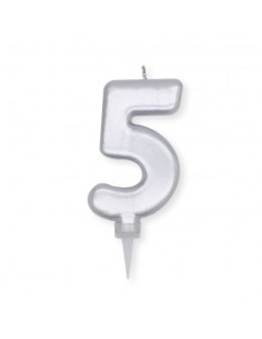 Silver Metal Candles Number 2