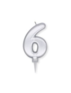 Silver Metal Candles Number 2