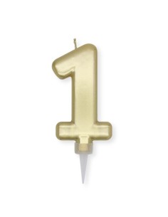 Gold Plump Metal Candles... 2