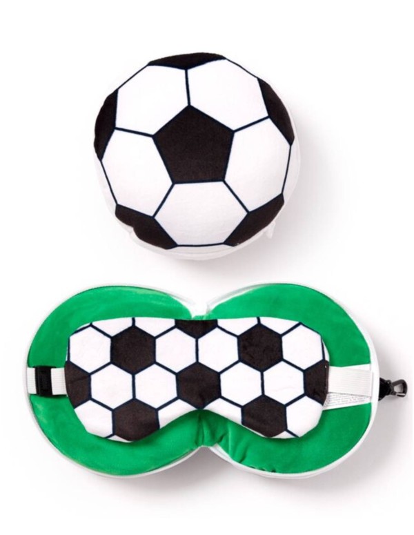 Cuscino Da Viaggio Con Mascherina Palla Da Calcio