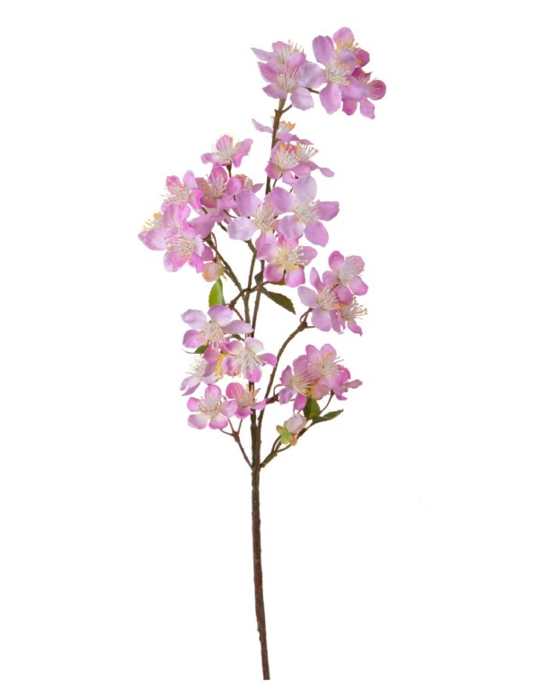Ramo Artificiale Fiori Di Pesco Rosa 70cm
