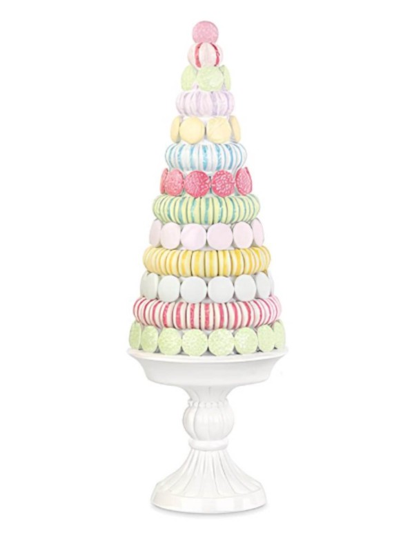 Albero Decorativo Con Macarons Colorati 41cm