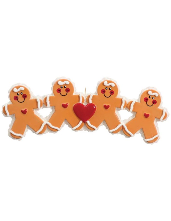 Addobbo Albero Di Natale 4 In Famiglia Di Marzapane Personalizzabile