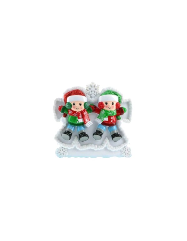 Christmas Tree Decoration 2 In Family On Snow Personalisable
