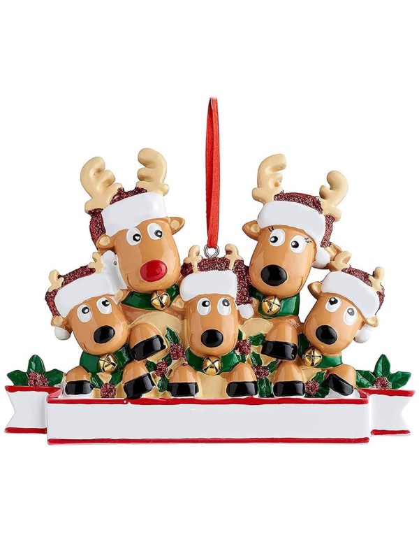 Addobbo Albero Di Natale 5 In Famiglia Di Renne Personalizzabile