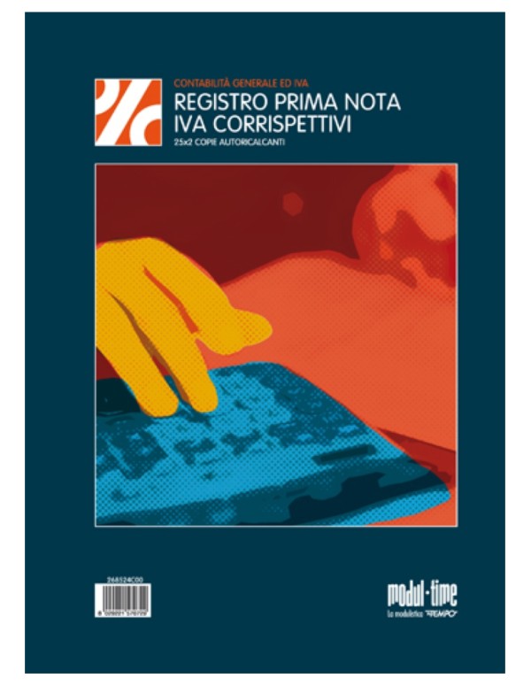 Blocco Prima Nota Cassa Corrispettivi Iva A 2 Copie Autoricalcanti A4