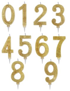 Maxi Sweety Gold Candle 15cm