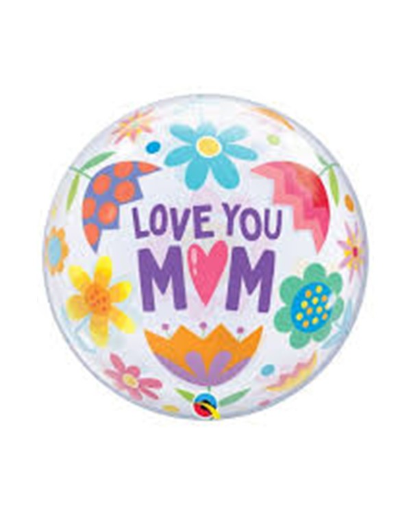 Palloncino Bubble "Love You Mom"