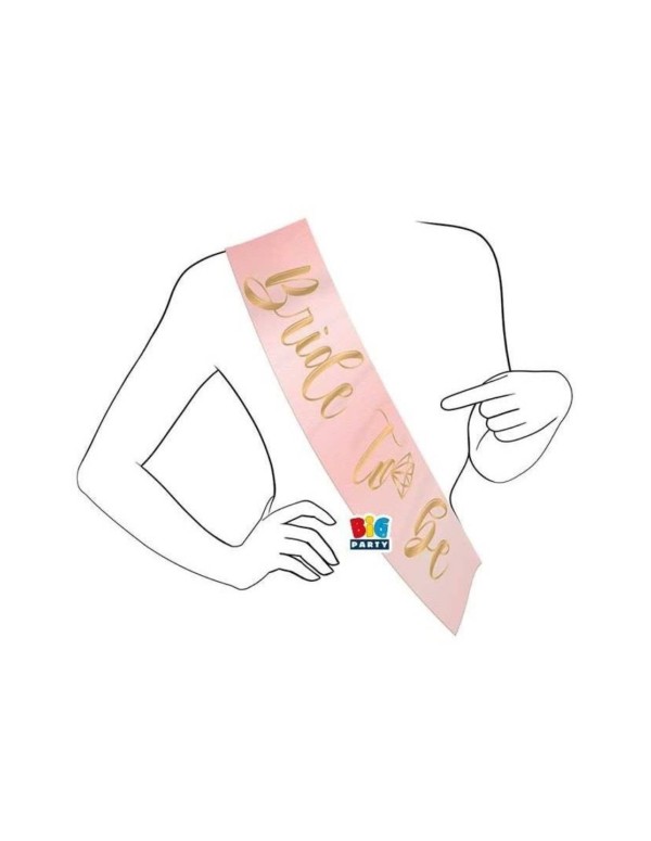 Fascia Premio Bride To Be Metallizata Rosa