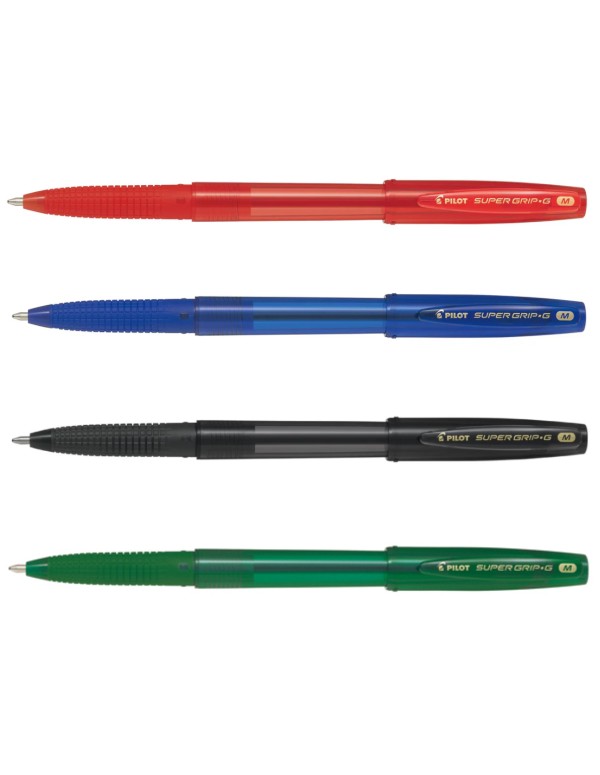 Penna A Sfera Con Cappuccio Pilot Super Grip G Punta Media M 1,0mm