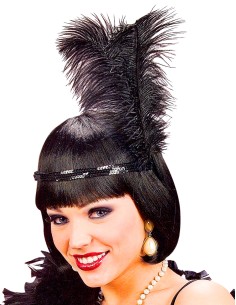 Black Sequin Headband With...