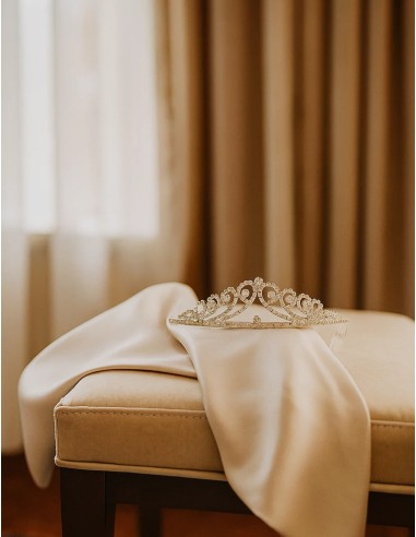 Diadema Principessa Argento Con Strass Diadema Principessa Argento Con Strass