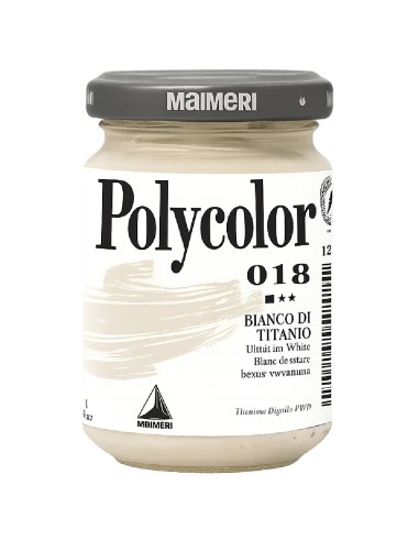 Maimeri Polycolor 018 Bianco Di Titanio Tempera Vinilica 140ml