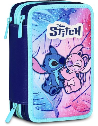 Astuccio Completo 3 Zip Disney Stitch E Angel
