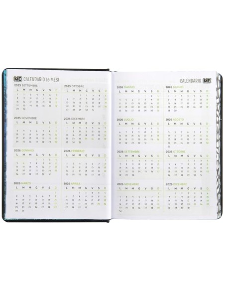 Diario Scuola 16 Mesi 2025/2026 ME My Evolution Hashtag Classic Edition Black