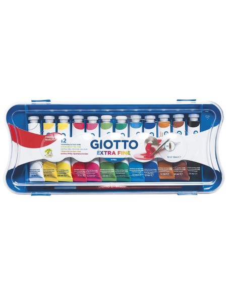 Giotto Gouache Extra Fine 12 ml 12 Pcs. Pack With Palette
