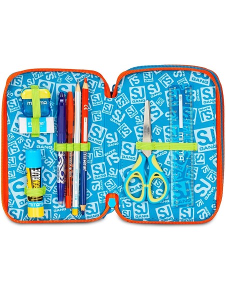 School Pack Soft Plus Più Astuccio Completo 3 Zip Tinypatch Boy