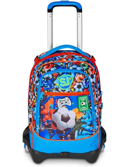 School Pack Trolley 3WD Più Astuccio Completo 3 Zip Tinypatch Boy