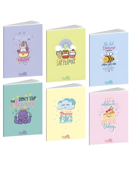 Quaderno Maxi Spillato Olli X One Color Funny Friends A4 10pz