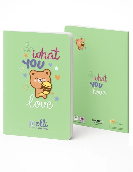 Quaderno Maxi Spillato Olli X One Color Funny Friends A4 10pz