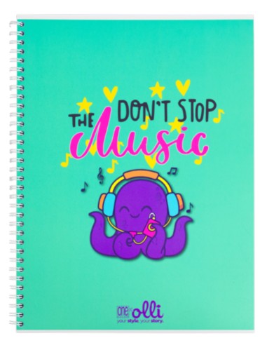 Maxi Spiral Notebook A4 Olli X One Color Funny Friends