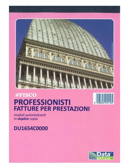 Blocco Fattura Professionisti A 2 Copie Autoricalcanti