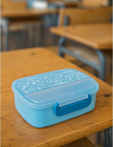 Porta Pranzo In Plastica Con Posate Calcio