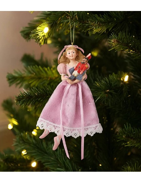 Addobbo Albero Di Natale Ballerina Clara Con Schiaccianoci 17cm