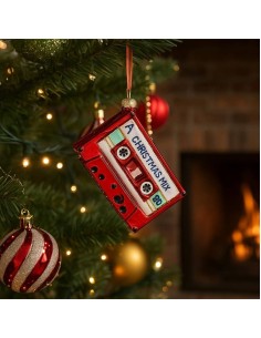 Glass Ornament Cassette Red... 2