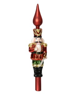 Christmas Tree Glass Nutcracker With Sword Finial 29cm