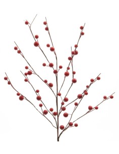 Ramo Artificiale Decorativo Con Bacche Rosse 55cm Ramo Artificiale Decorativo Con Bacche Rosse 55cm