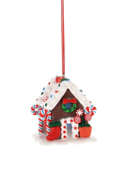Addobbo Albero Di Natale Casetta Marzapane 8cm