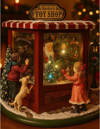 Santa’s Toy Shop Christmas Music Box... Santa’s Toy Shop Christmas Music Box...