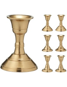 Portacandela Natalizio Oro 8cm