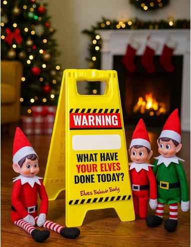 Christmas Elf Customisable Sign With... Christmas Elf Customisable Sign With...