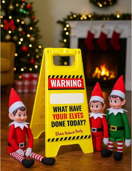 Christmas Elf Customisable Sign With Marker