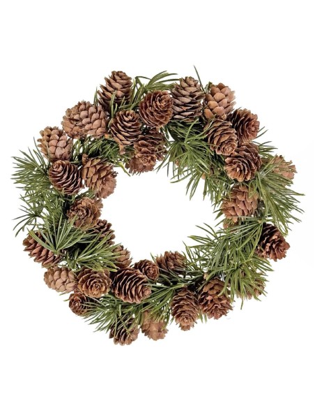 Christmas Wreath With Pinecones 22cm