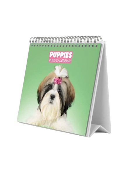 2026 Puppies Desk Calendar 20cm
