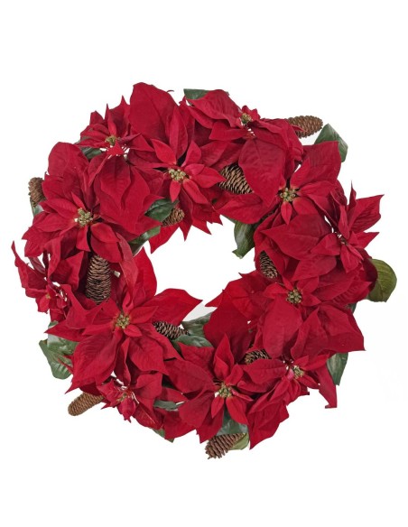 Fuoriporta Ghirlanda Natalizia Stelle Di Natale 45cm