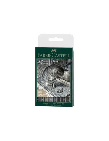 Faber-Castell 8 Pitt Artist Nero E...