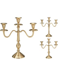 Candelabro Natalizio Oro 3...