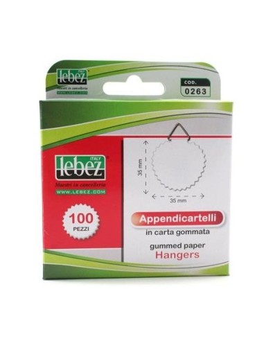 Gummed Paper Hanger 35x35mm 100pcs