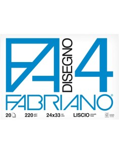 Album da Disegno Fabriano F4 24x33cm Liscio 220g 20 Fogli