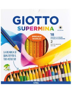Giotto Supermina Pastels Colored Pencils Box 18pcs